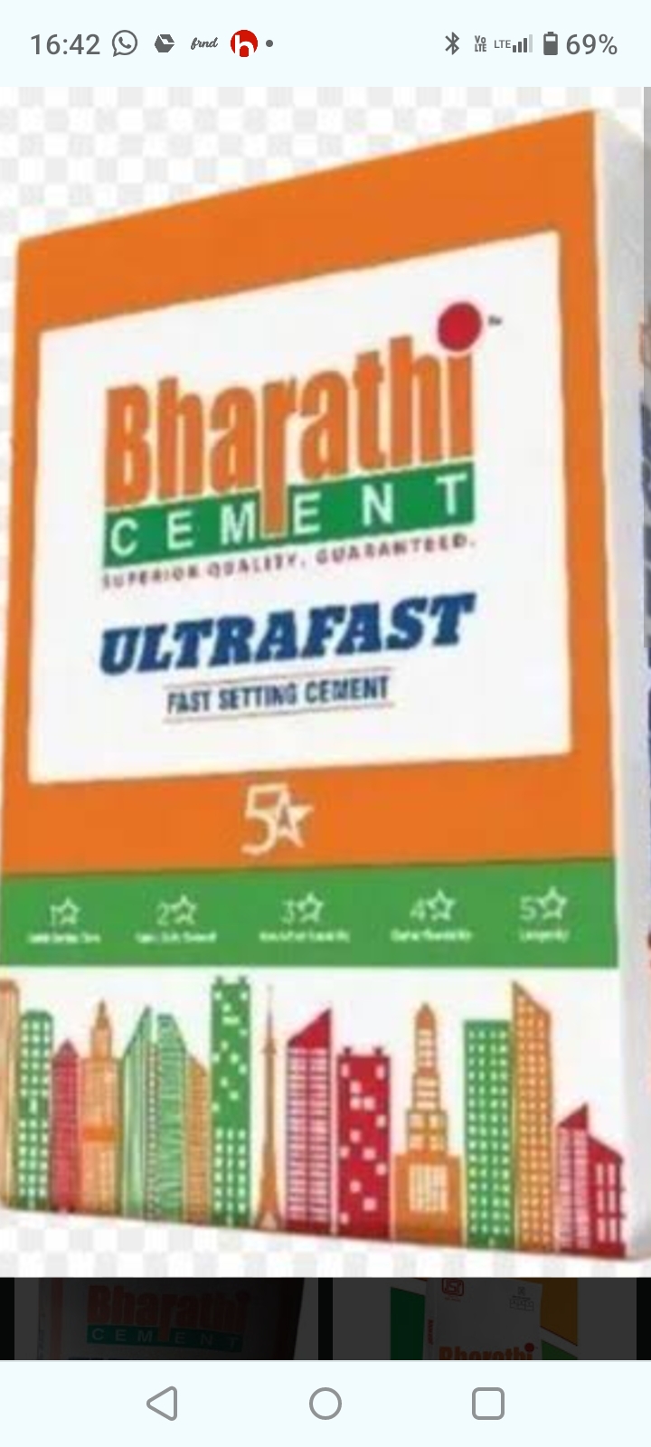 Bharathi Ultrafast OPC 53 Grade Cement